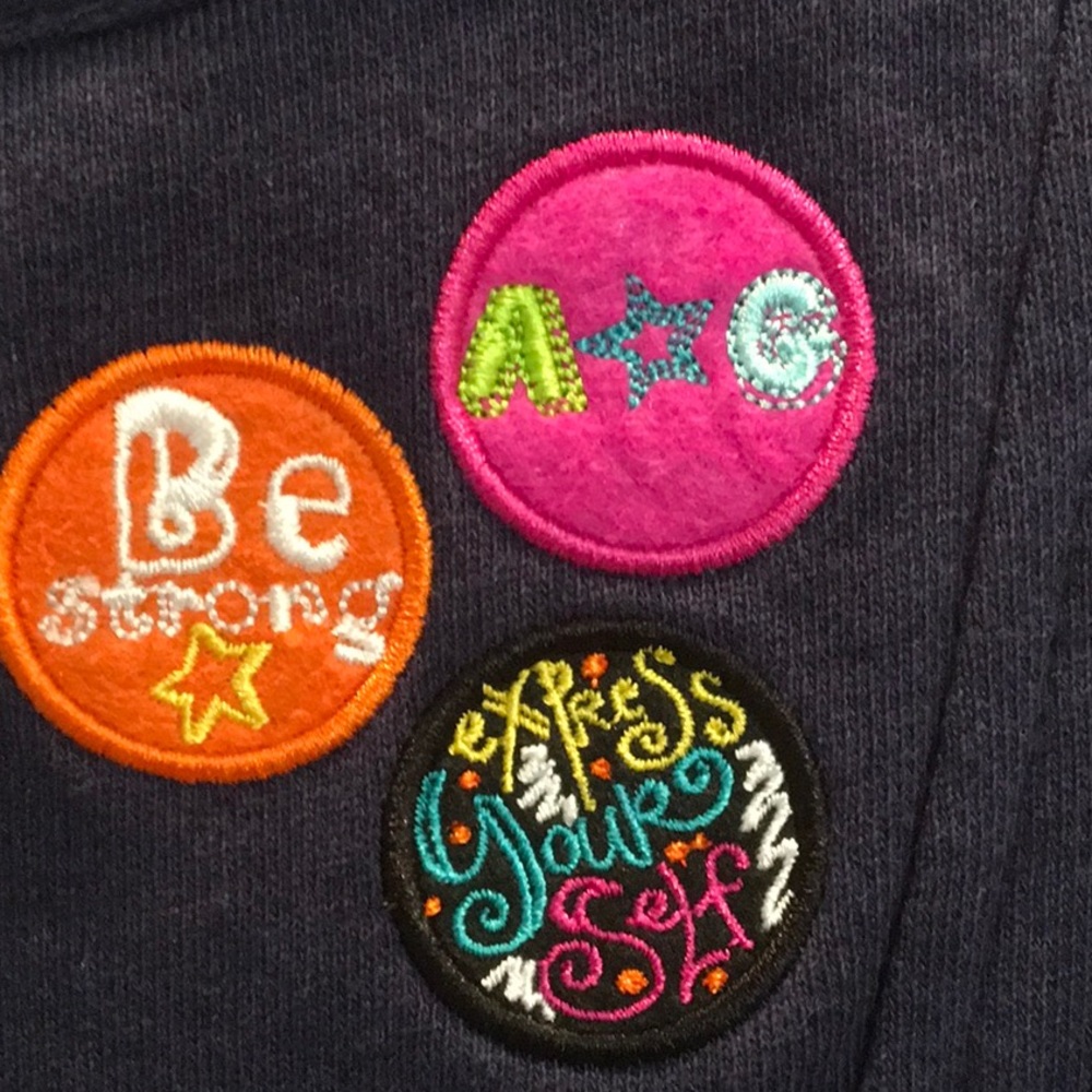 AMERICAN GIRL Zipper NAVY BLUE VEST PATCHES 6GIRL.SOLD - Picture 2 of 8